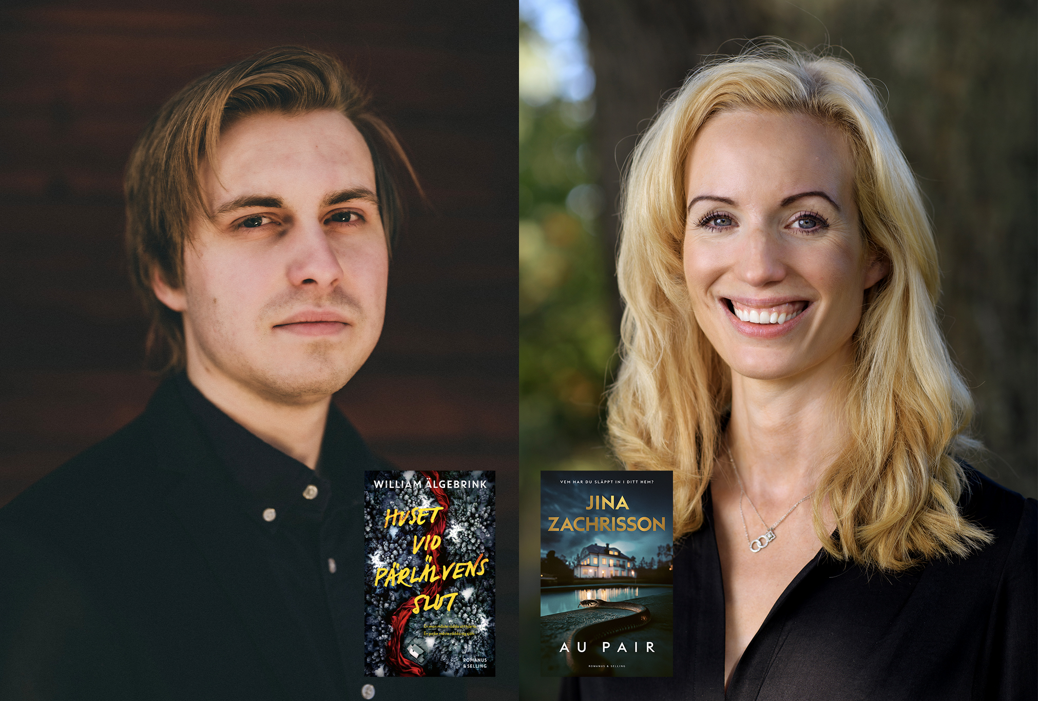 William Älgebrink och Jina Zachrisson nomineras till Årets deckardebut 2025