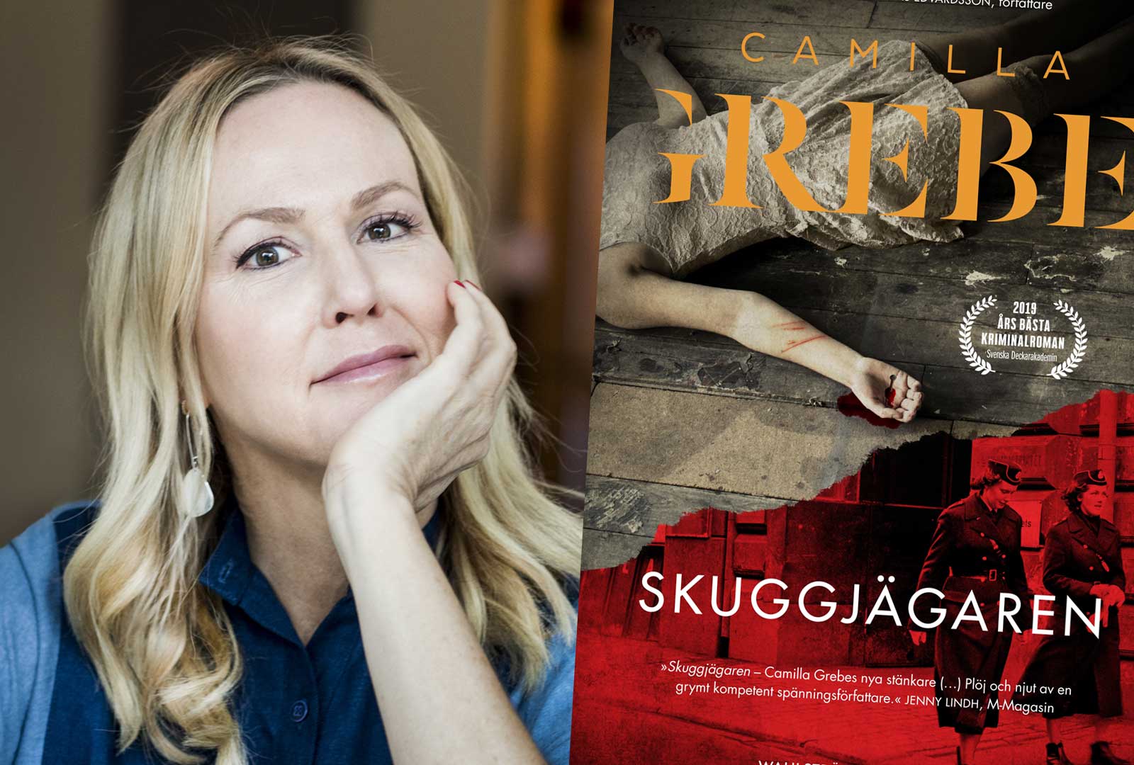 Camilla Grebes Skuggjägaren nomineras till Glasnyckeln