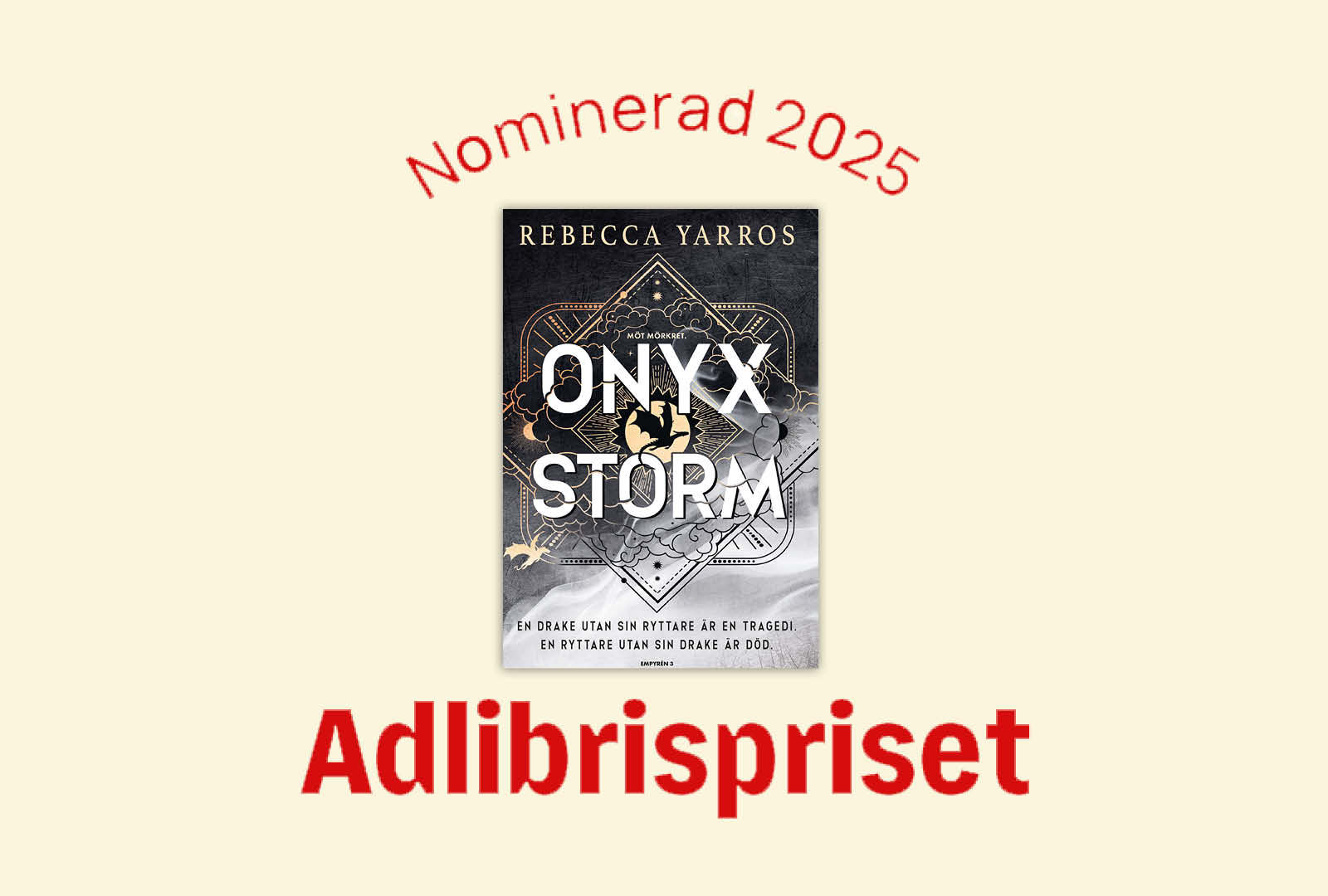 Onyx storm nomineras till Adlibrispriset 2025