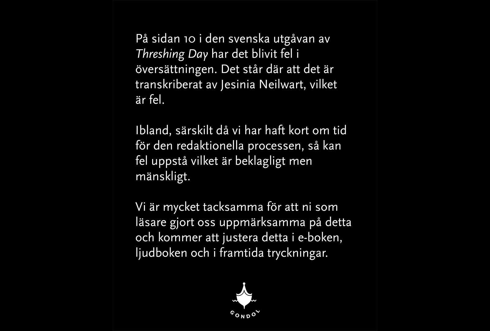 Threshing day – ladda ner rättelse