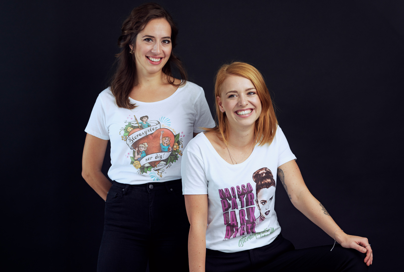 Clara Henry pryder t-shirt emot sexuella övergrepp och för systerskap