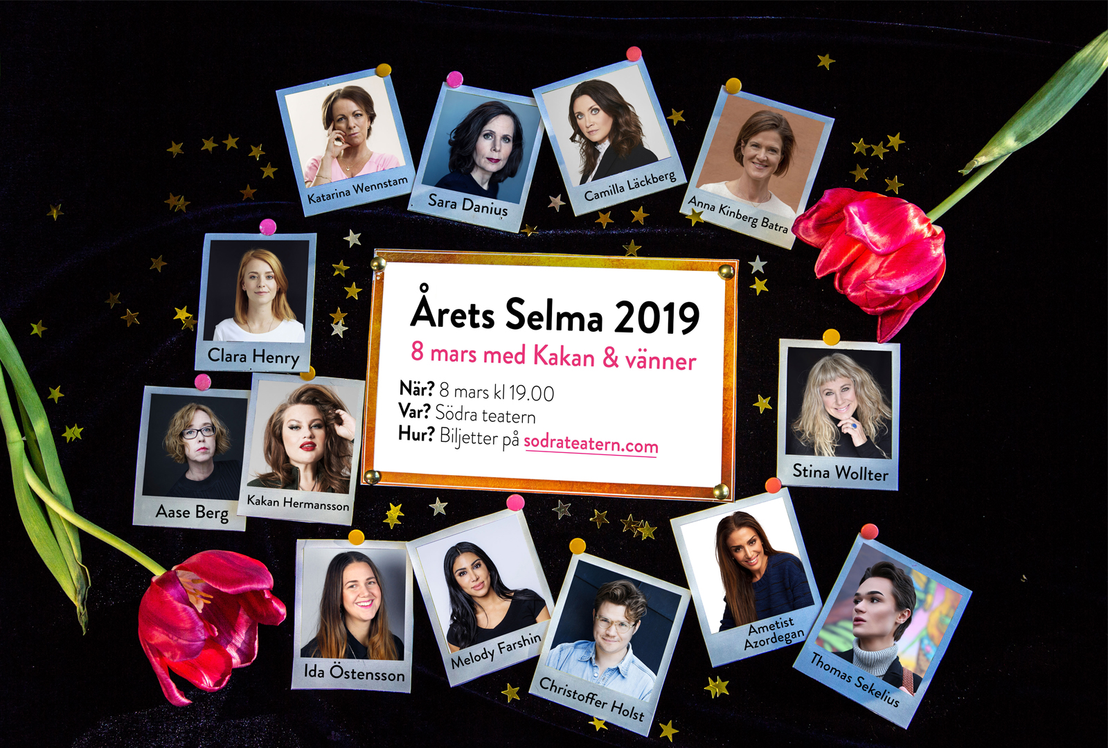 Clara Henry, Camilla Läckberg och Stina Wollter framträder på Årets Selma 2019