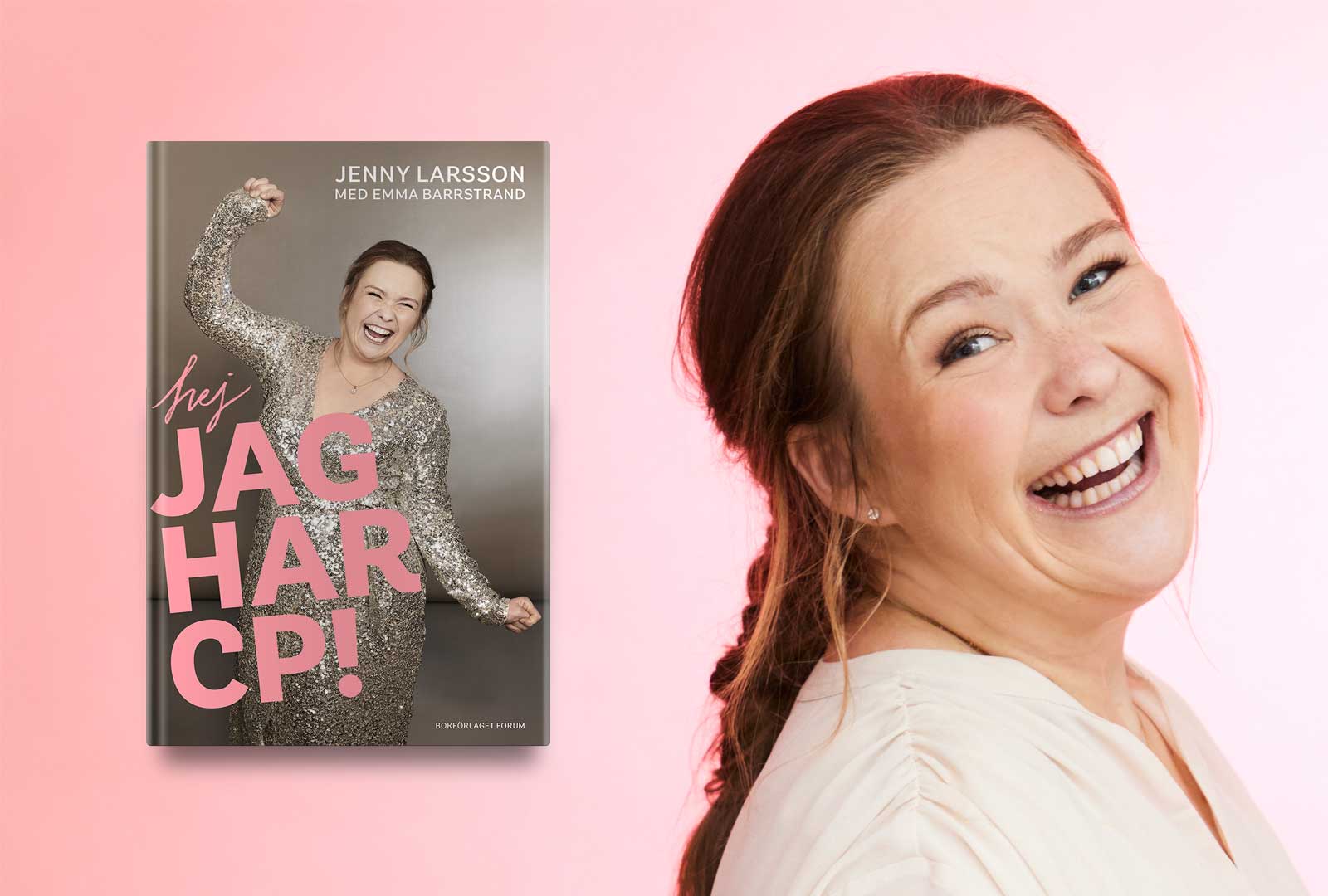 Jenny Larsson bokaktuell med Hej jag har cp! – från tvivel och utanförskap till trygghet och framgång