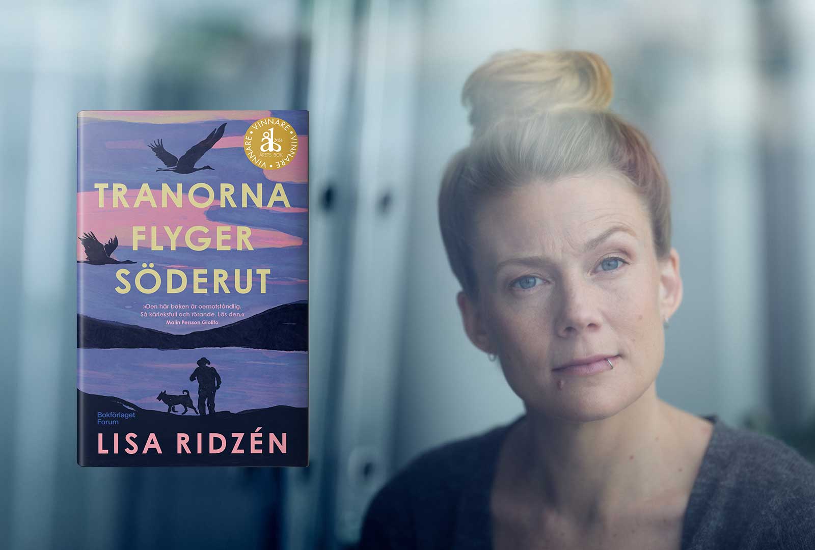 Lisa Ridzén prisas med utmärkelsen Din bok – Vårt Val