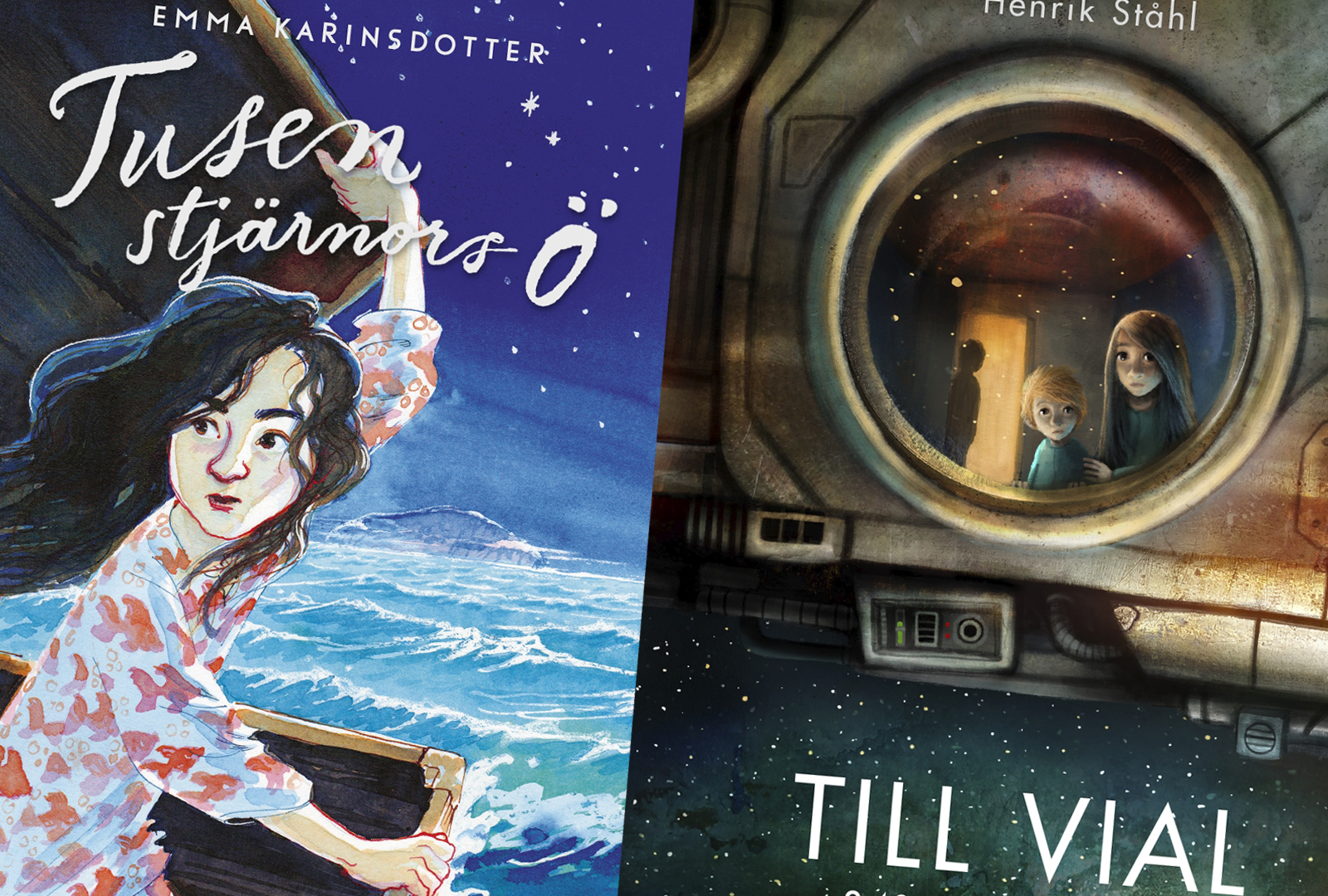 Tusen stjärnors ö och Till Vial nomineras till Barnradions bokpris