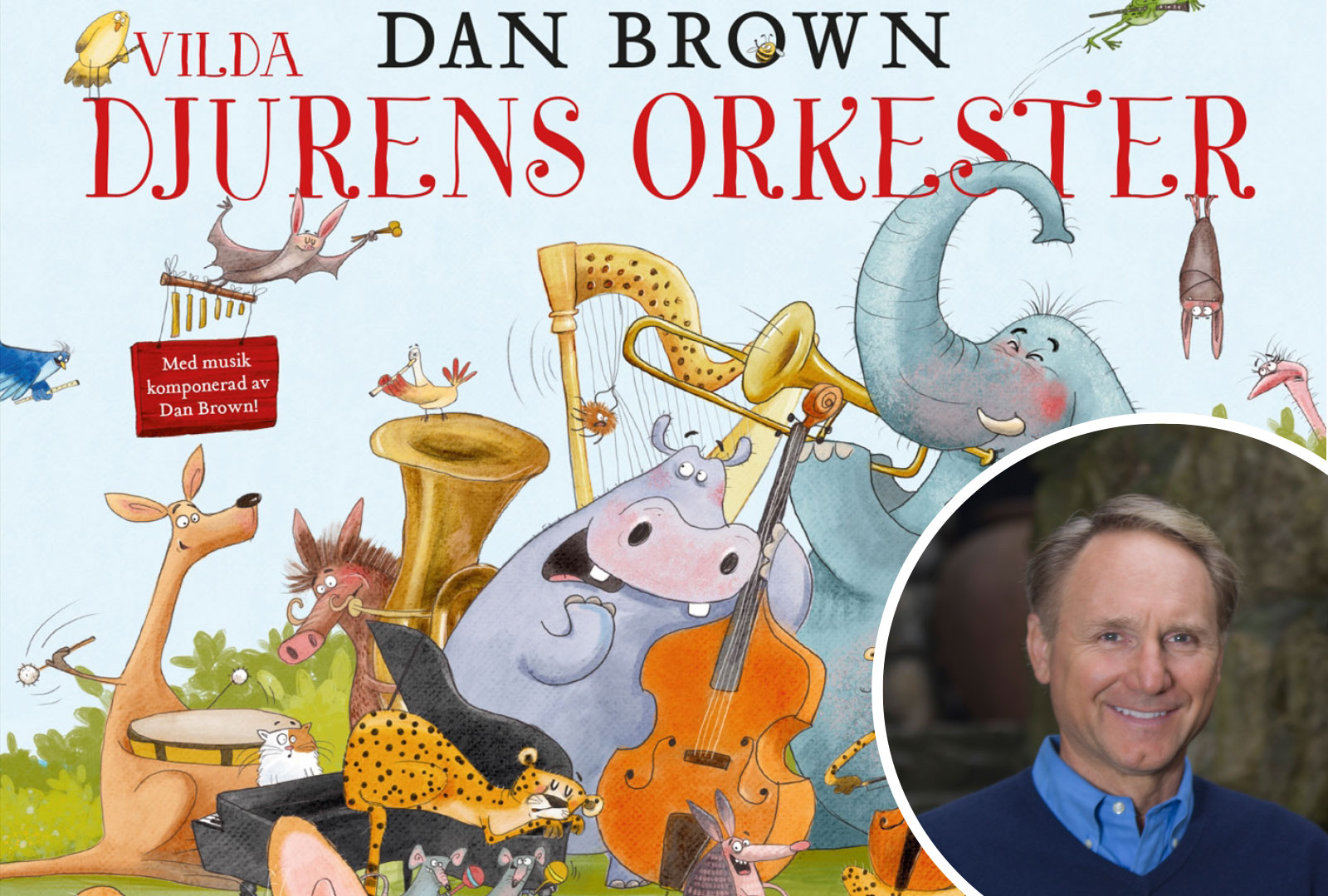 Dan Brown bilderboksdebuterar med Vilda djurens orkester