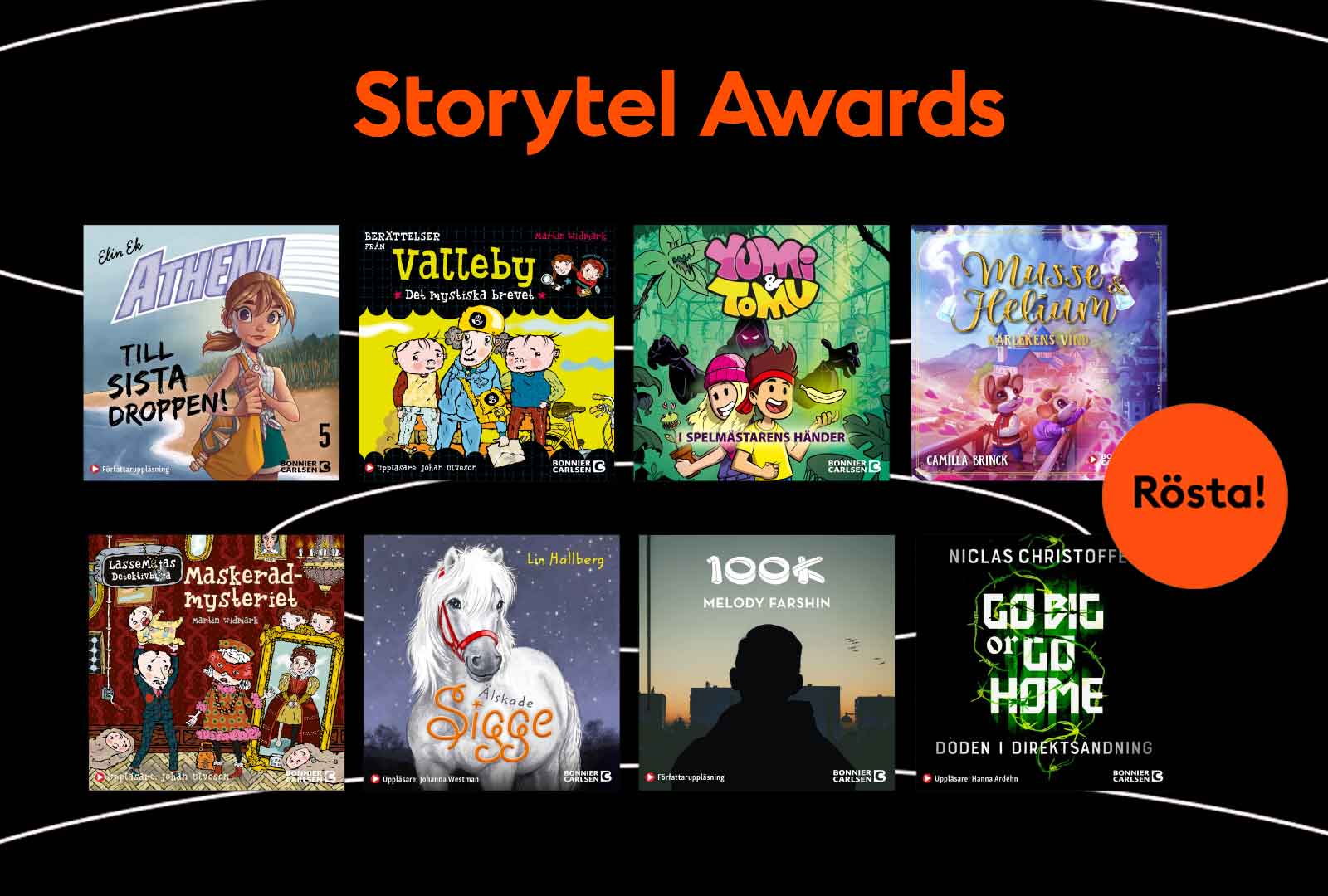 De nomineras till Storytel Awards – Det stora ljudbokspriset
