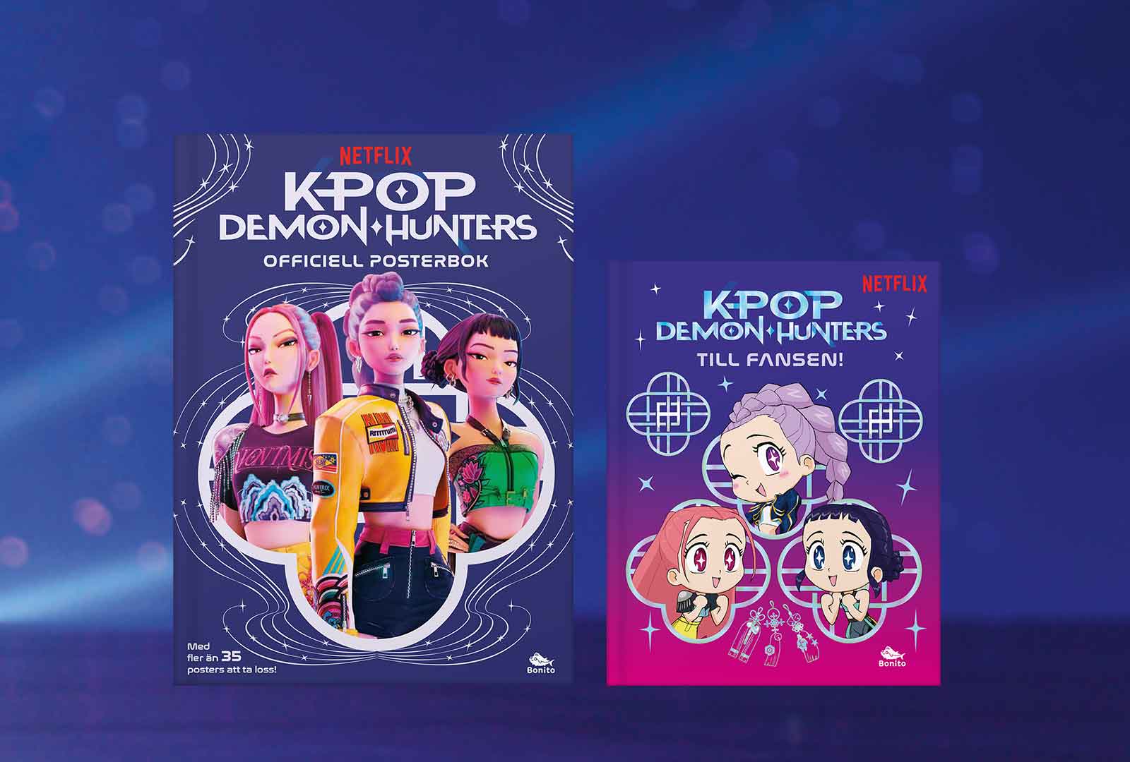 De officiella KPop Demon Hunters-böckerna ges ut på svenska