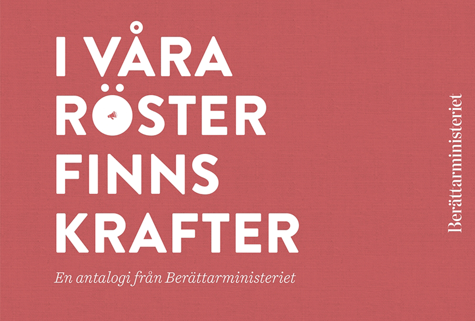 Årets bok från Berättarministeriet – en antologi om framtidshopp