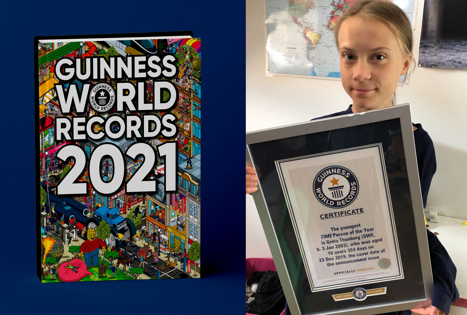 Greta Thunberg i årets upplaga av Guinness World Records