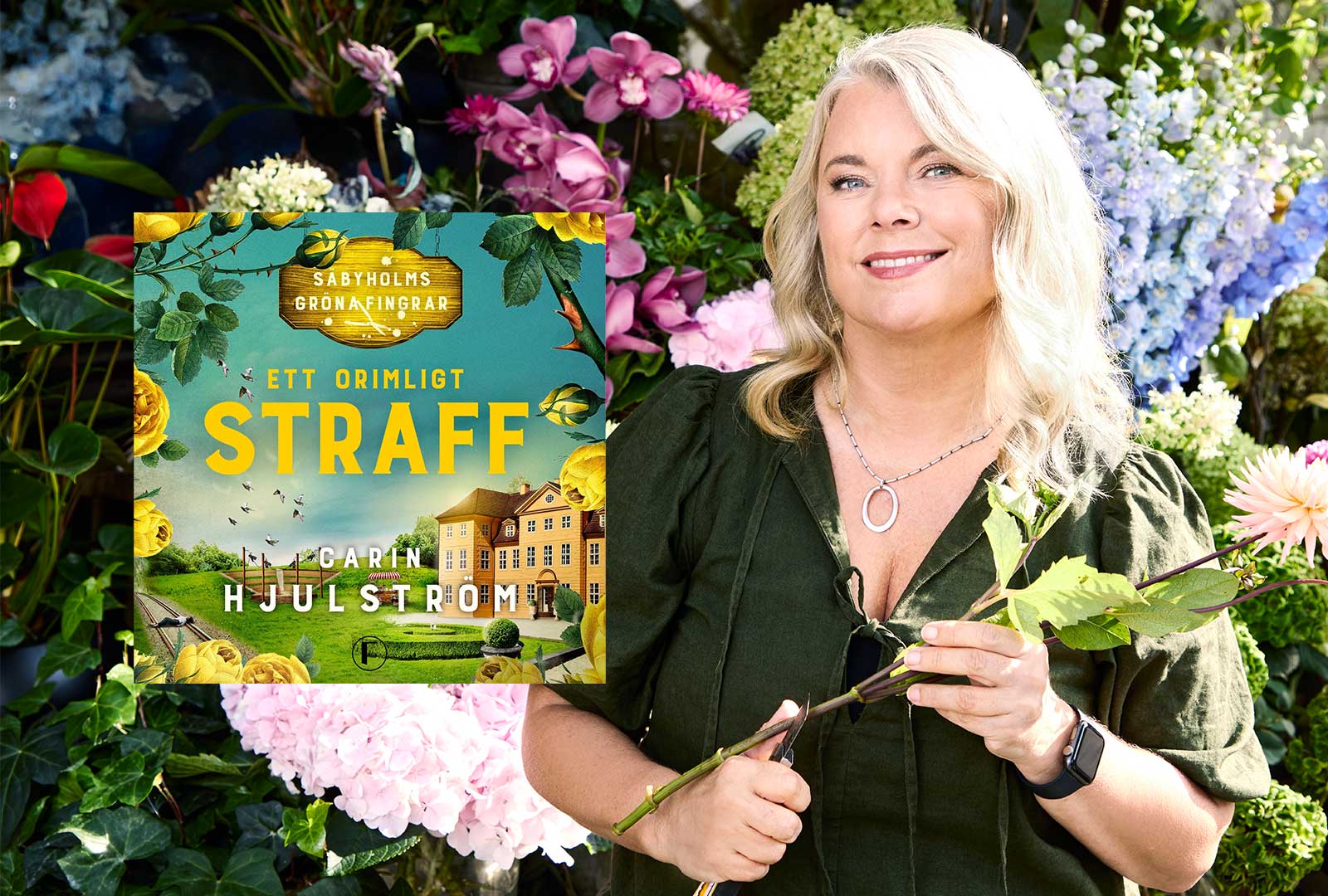 Mord, hemligheter och arvstvister – ny bok i serien Säbyholms gröna fingrar
